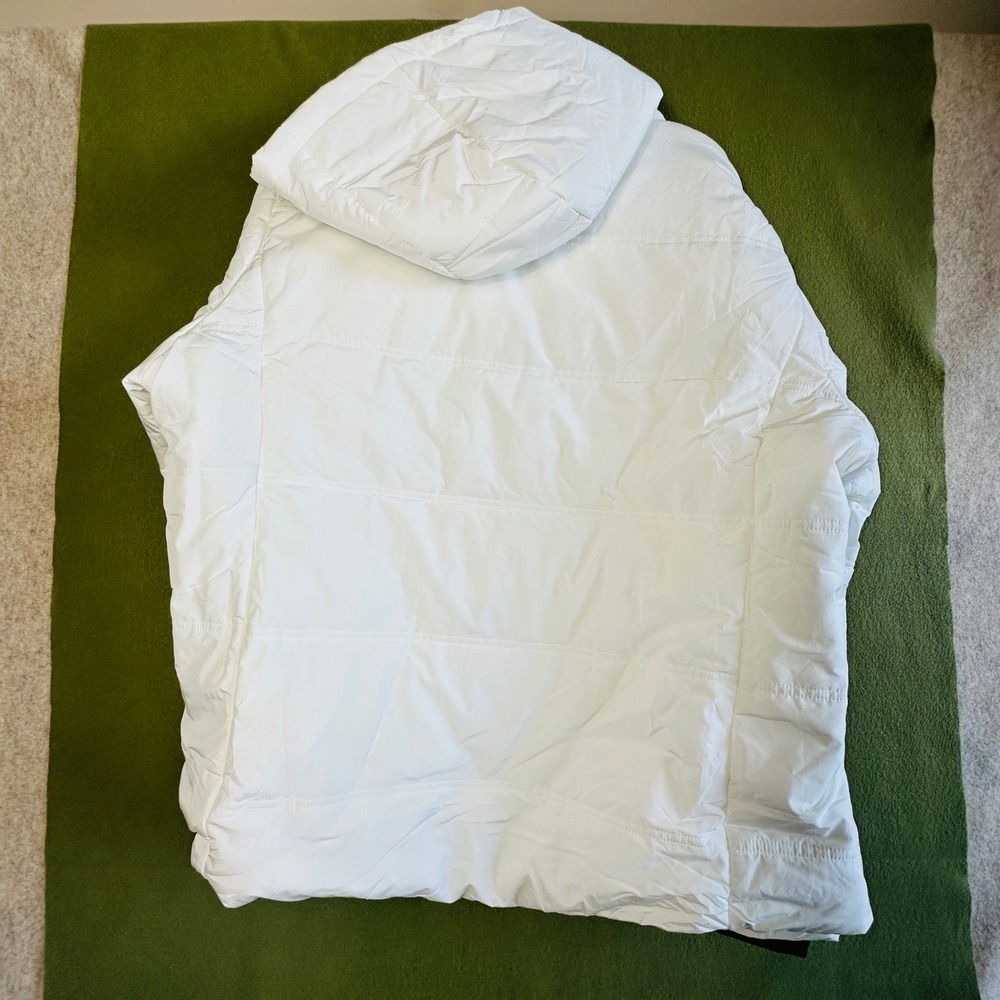 Wulful White Puffer Jacket Hooded Zip Up Winter Coat Mens 3XL NEW - Picture 2 of 10